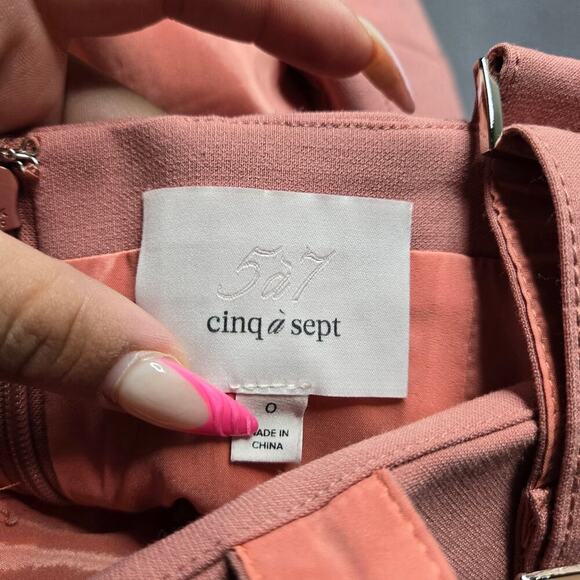 Cinq a Sept Dakota Midi Dress in Rosewood Size 0 - Picture 7 of 9